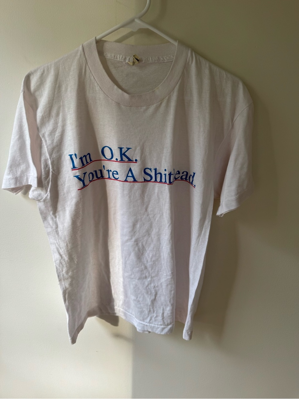 Vintage Screen Stars 1980s 1990s Graphic  Tee - "I'm O.K. You're A Shithead"